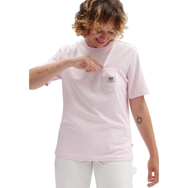 Vans WM CLASSIC PATCH POCKET T-shirt z nadrukiem cradle pink VA221D0CT-J11