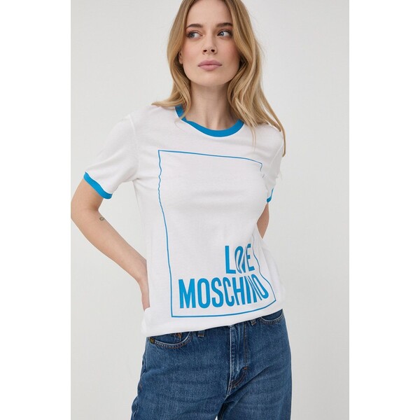 Love Moschino t-shirt bawełniany W.4.H06.24.M.3876