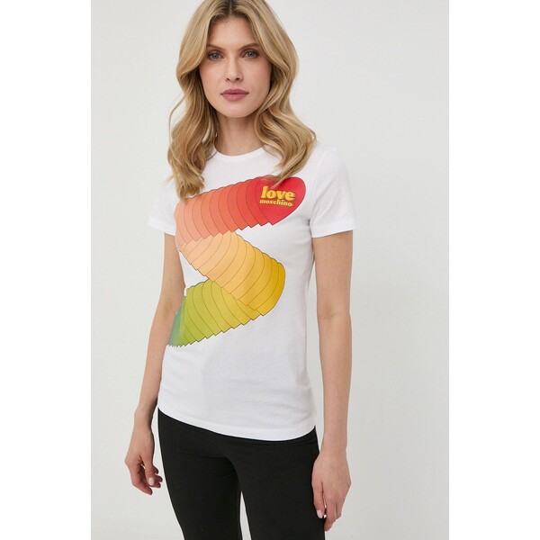 Love Moschino t-shirt bawełniany W.4.F73.2E.M.3876