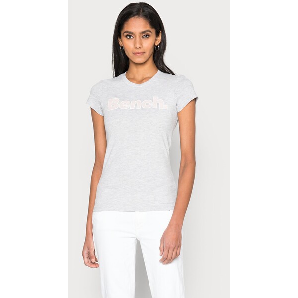 Bench LEORA T-shirt z nadrukiem light grey marl BE621D0BE-C11