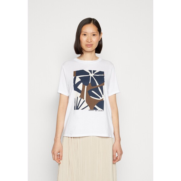 Opus SMINA LUCKY T-shirt z nadrukiem natural glaze PC721D0HQ-A11