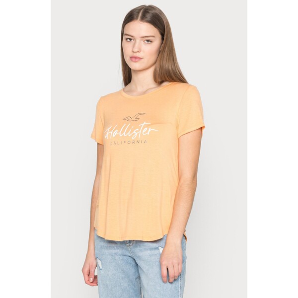 Hollister Co. T-shirt z nadrukiem mint marble H0421D0E3-M11