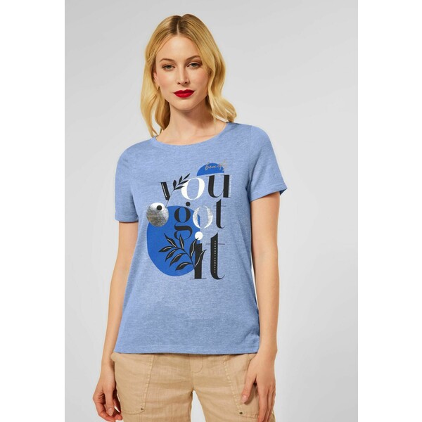 Street One MIT PART T-shirt z nadrukiem blau S8521D2ND-K11