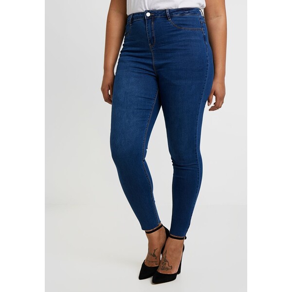 Missguided Plus LAWLESS HIGHWAISTED SUPERSOFT Jeansy Skinny Fit blue M0U21N010-K11