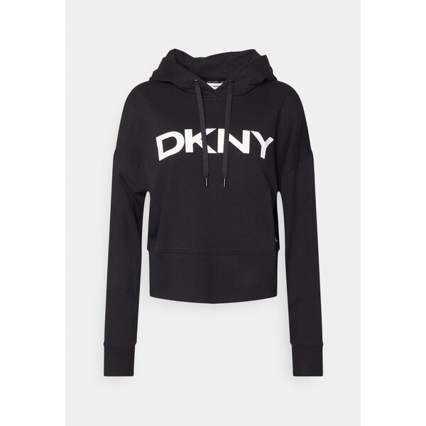 DKNY EXPLODED LOGO HOODIE Bluza black/white DK141G02O-Q11
