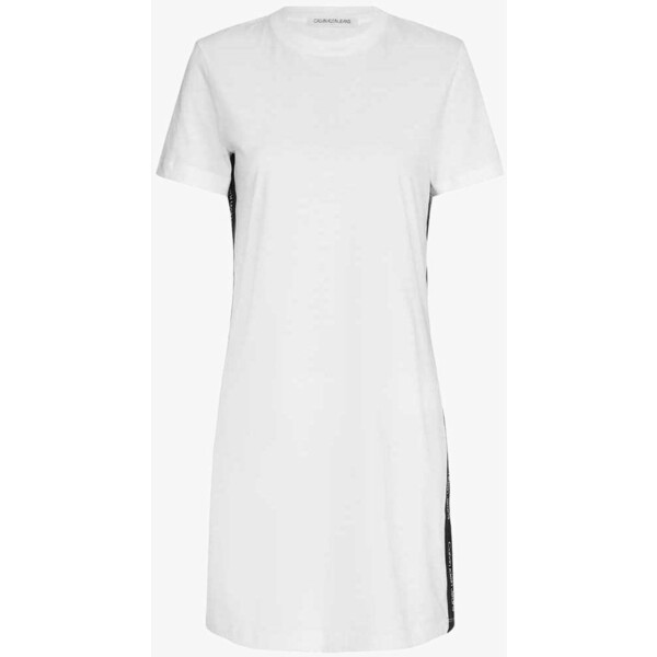 Calvin Klein SHORT SLEEVE Sukienka z dżerseju weiß 6CA21C075-A11