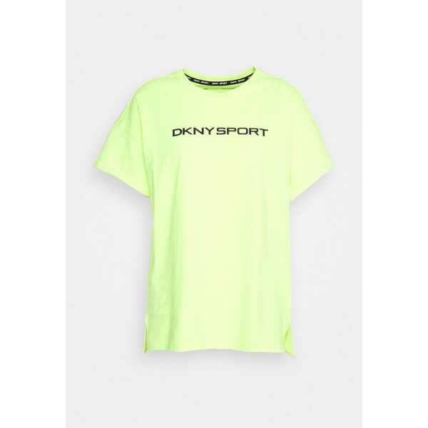 DKNY LAYERED SHADOW LOGO T-shirt z nadrukiem zest DK141D024-E11