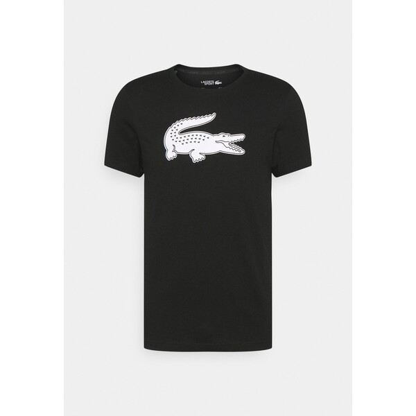 Lacoste Sport T-shirt z nadrukiem black/white L0642D06F-Q11