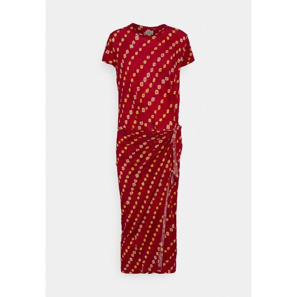 Polo Ralph Lauren PRINTED LINEN TEE WRAP DRESS Sukienka z dżerseju red PO221C09K-G11