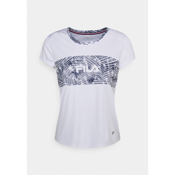 Fila ROSI T-shirt z nadrukiem white 1FI41D03E-A11