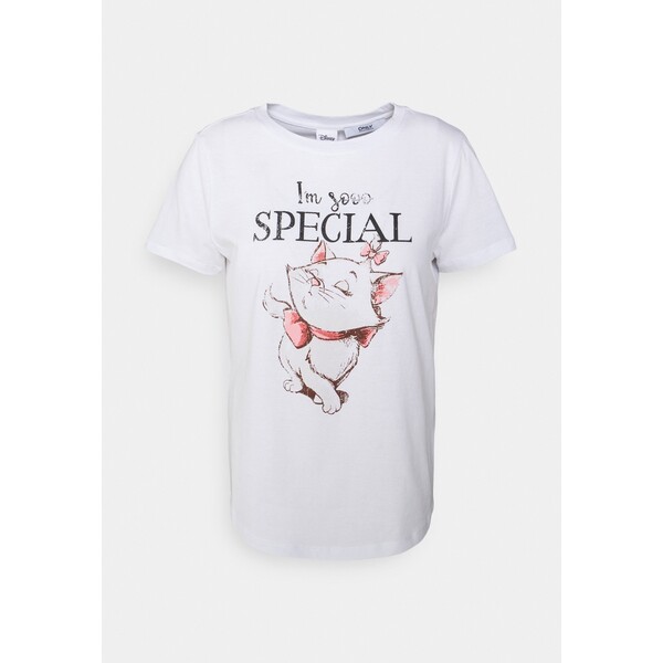 ONLY Petite ONLARISTOCAT T-shirt z nadrukiem white OP421D076-A11