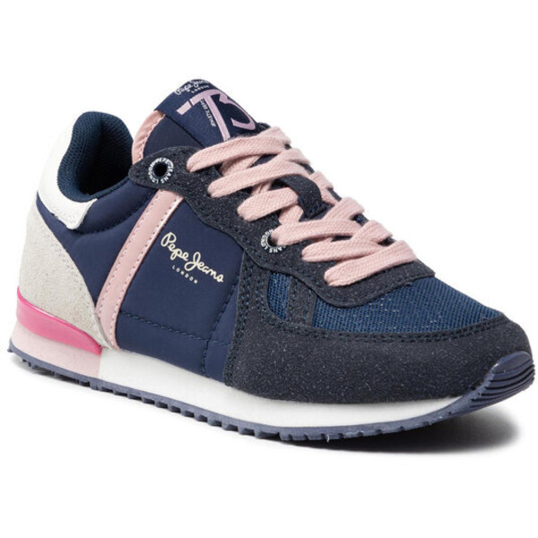 Pepe Jeans Sneakersy Sydney Combi Girl PGS30515 Granatowy