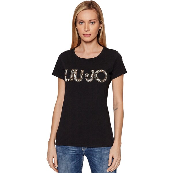 LIU JO T-shirt z nadrukiem nero LI621D03K-Q11