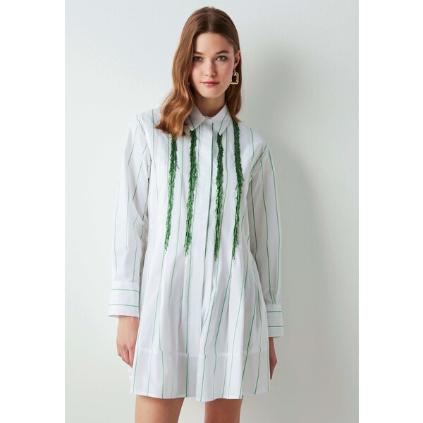 Ipekyol STRIPED MINI Sukienka koszulowa off white IP521C06Q-A11