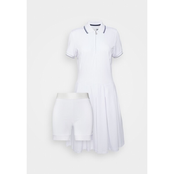 Kjus WOMEN MARA DRESS Sukienka sportowa white/atlanta blue KJ141L003-A11