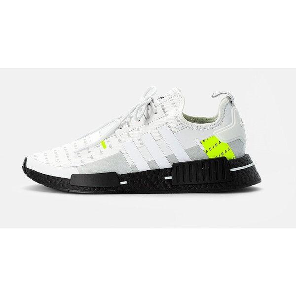 adidas Originals NMD_R1 UNISEX Sneakersy niskie white/crystal white/team solar yellow AD115O11Z-A11