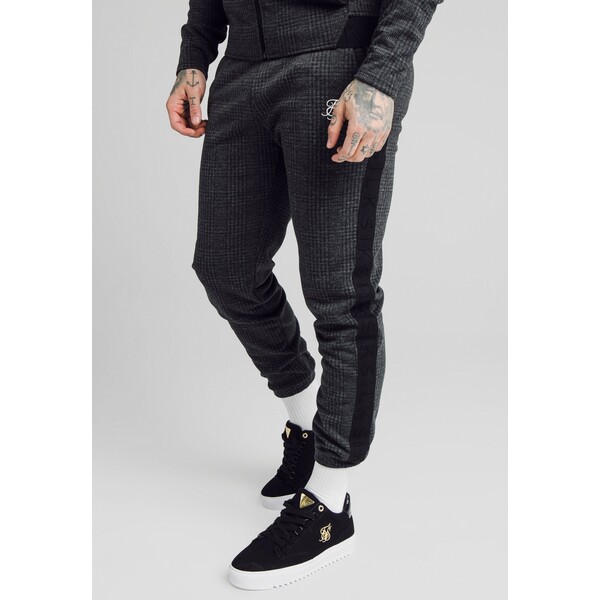 SIKSILK TONAL CHECK CUFFED PANTS Spodnie materiałowe grey SIF22E05T-C11