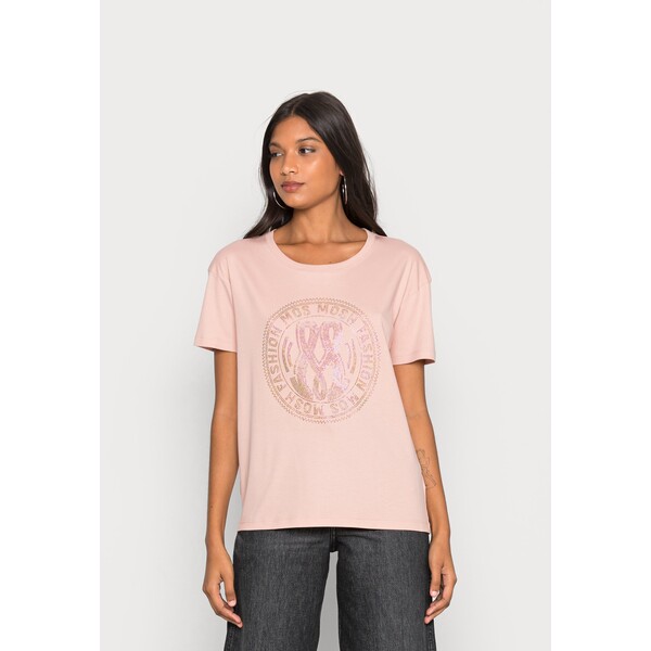 Mos Mosh LEAH HOLI TEE T-shirt z nadrukiem misty rose MX921D030-J11
