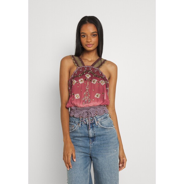 Free People HI THERE HALTER Top pink FP021E08L-J11