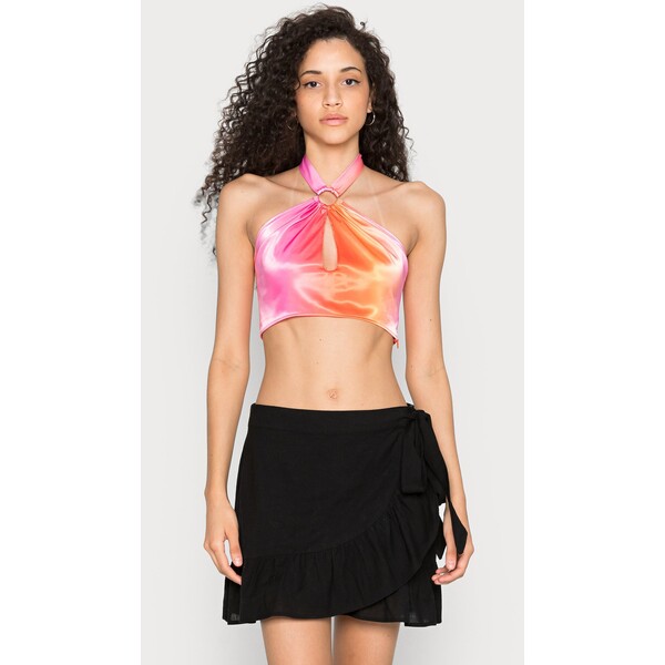 NA-KD HALTERNECK CUT OUT CROPPED Top multicolor NAA21D0K7-T11