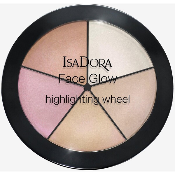 IsaDora FACE GLOW HIGHLIGHTING WHEEL Paleta do makijażu champagne glow ISA31E00L-F11