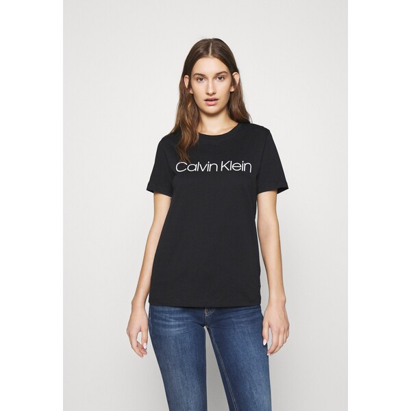 Calvin Klein CORE LOGO T-shirt z nadrukiem black 6CA21D01U-Q11