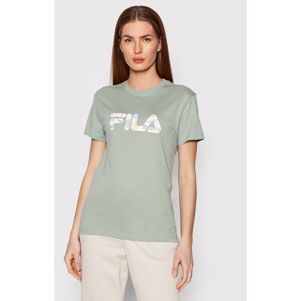Fila T-Shirt Basco FAW0098 Zielony Regular Fit