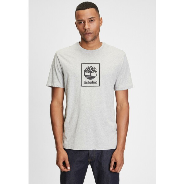 Timberland TREE LOGO TEE T-shirt z nadrukiem medium grey heather TI122O04P-C11