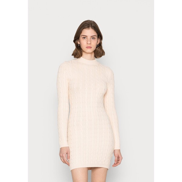 Hollister Co. WEBEX MINI CABLE SWEATER DRESS Sukienka dzianinowa whisper pink H0421C04I-J11