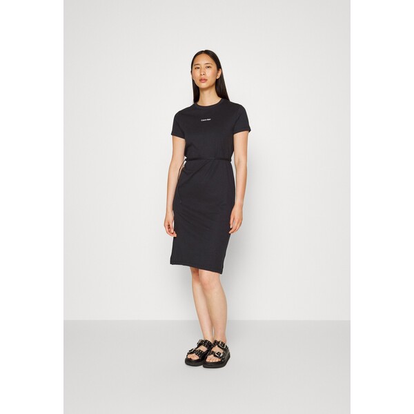 Calvin Klein MICRO LOGO DRESS Sukienka z dżerseju black 6CA21C05K-Q11