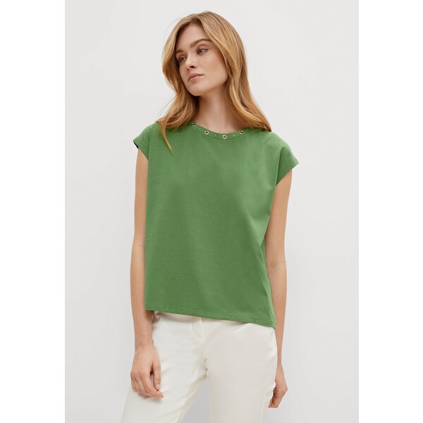 comma MIT NIETENDETAILS T-shirt z nadrukiem bright green CO121D0RR-M11
