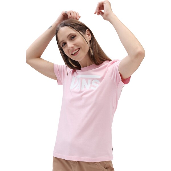 Vans WM FLYING V CREW TEE T-shirt z nadrukiem orchid pink VA221D07M-I12