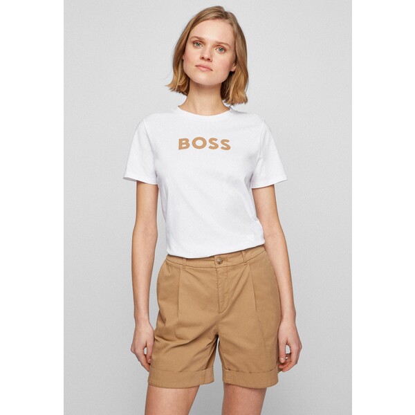 BOSS ELOGO T-shirt z nadrukiem white BB121D09C-A11