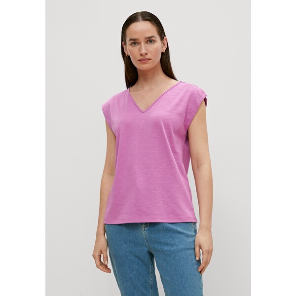 comma casual identity T-shirt z nadrukiem pink C1E21D0ET-J11