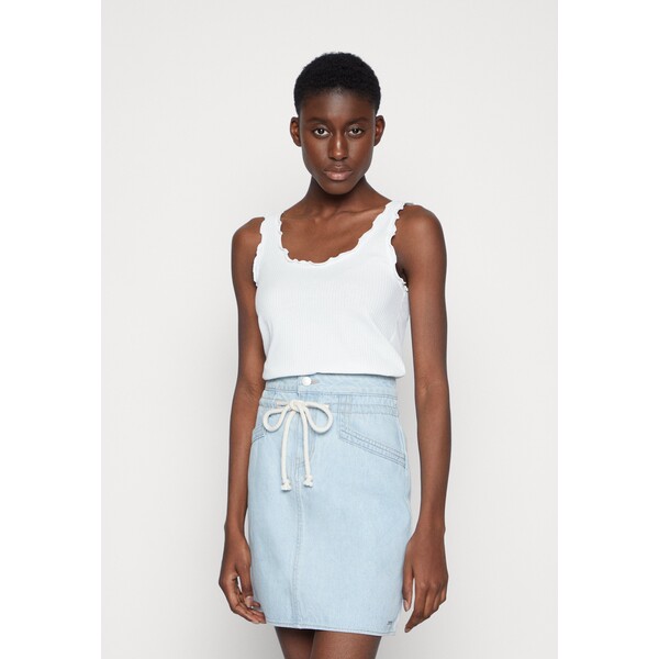 TOM TAILOR DENIM RUFFLES Top off white TO721D0Z3-A11