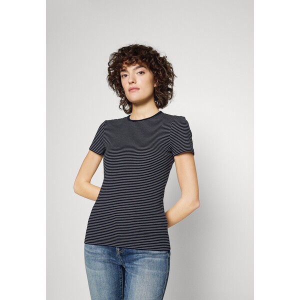 Lauren Ralph Lauren STRIPED STRETCH COTTON TEE T-shirt z nadrukiem french navy/mascarpone cream L4221D0H8-K11