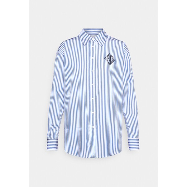 Lauren Ralph Lauren STRIPED LOGO COTTON BROADCLOTH SHIRT Koszula blue/white L4221E0D2-K11