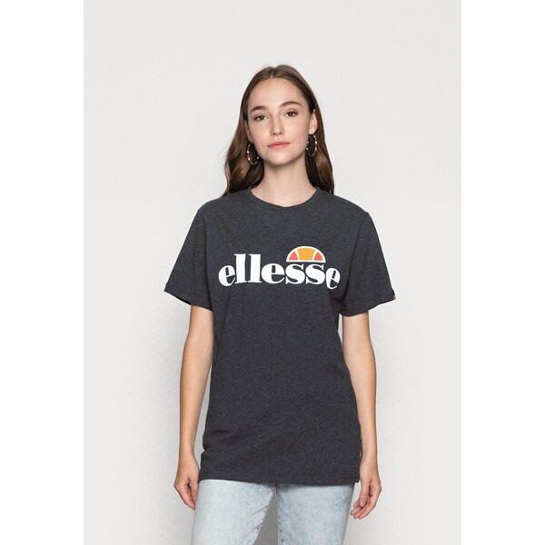 Ellesse ALBANY T-shirt z nadrukiem dark grey marl EL921D027-C11