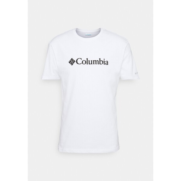 Columbia BASIC LOGO SHORT SLEEVE T-shirt z nadrukiem white C2342D01F-A12