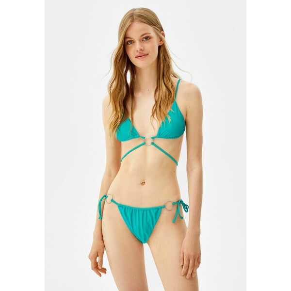 Bershka SHINY Dół od bikini green BEJ81I016-M11