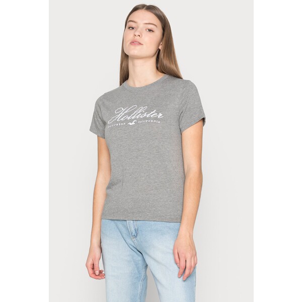 Hollister Co. T-shirt z nadrukiem grey H0421D0E8-C11