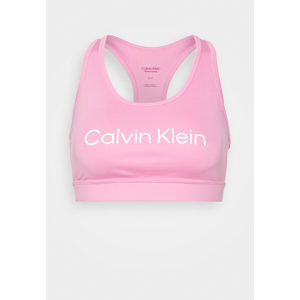 Calvin Klein Performance MEDIUM SUPPORT BRA Stanik sportowy z średnim wsparciem rosebloom CKA41I01U-J11