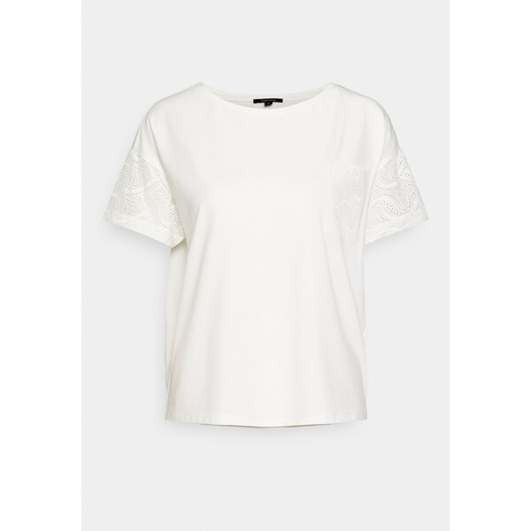 comma T-shirt z nadrukiem white CO121D0LJ-A11