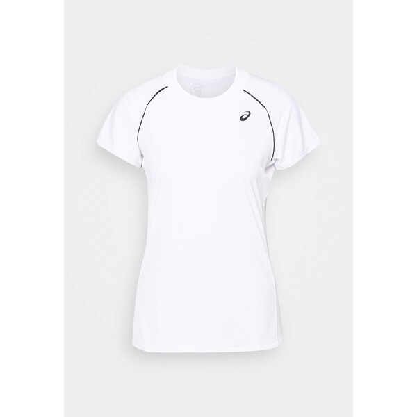 ASICS COURT PIPING T-shirt z nadrukiem brilliant white AS141D093-A11