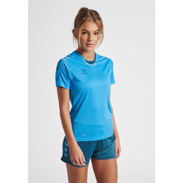 Hummel T-shirt z nadrukiem light blue HU341D05F-K12
