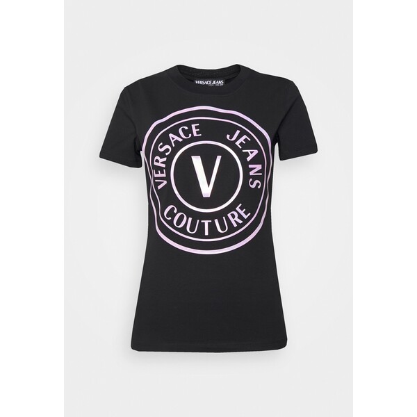 Versace Jeans Couture T-shirt z nadrukiem black VEI21D05R-Q11