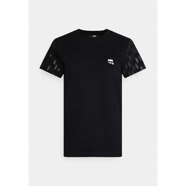 KARL LAGERFELD IKONIK MONOGRAM T-shirt z nadrukiem black K4821D08O-Q11