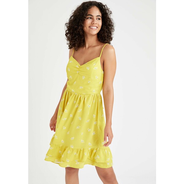 DeFacto Sukienka letnia yellow DEZ21C0KW-E11