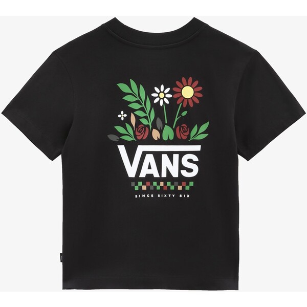 Vans BLOOMING BOXY SS TEE T-shirt z nadrukiem black VA221D0FG-Q11