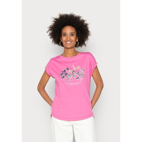 edc by Esprit T-shirt z nadrukiem pink ED121D1OD-J11